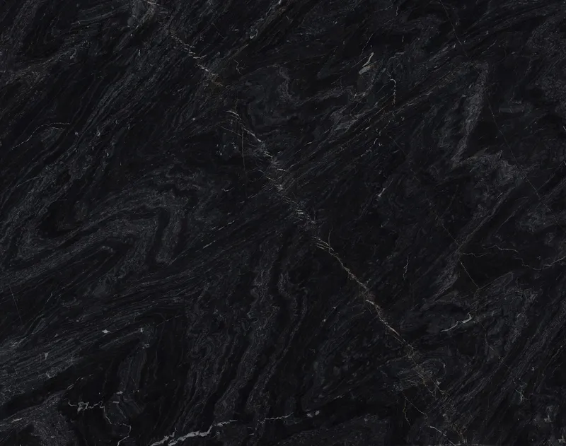 Wavy Black — Mermer, Siyah, Beyaz Dalgalı